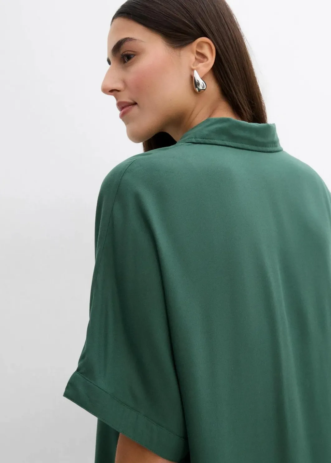 Online Blusenkleid aus feiner Viskose Damen Bekleidung·Pullover & Strickjacken|Kleider