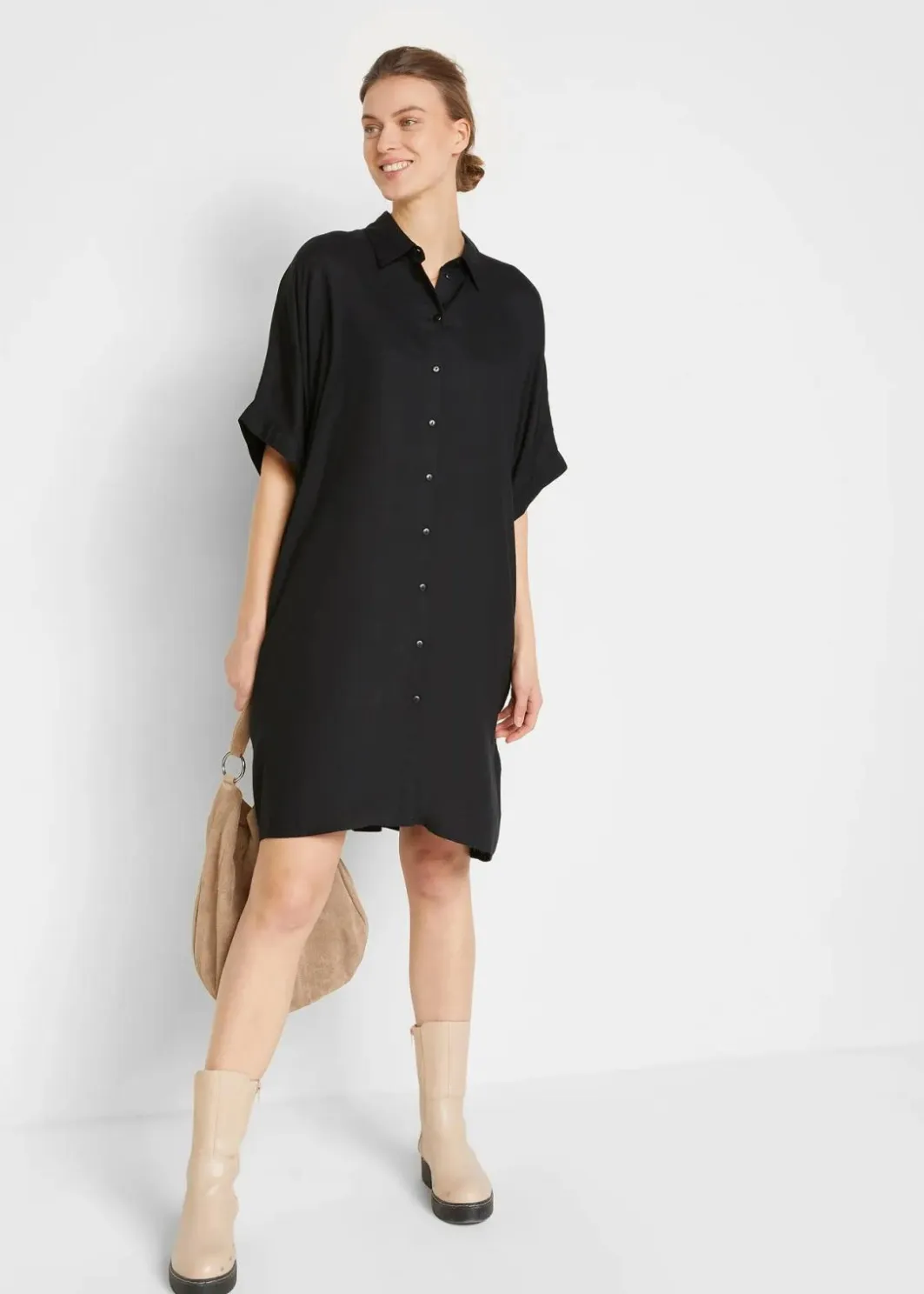 Clearance Blusenkleid aus feiner Viskose Damen Bekleidung·Pullover & Strickjacken|Nachhaltigere Materialien