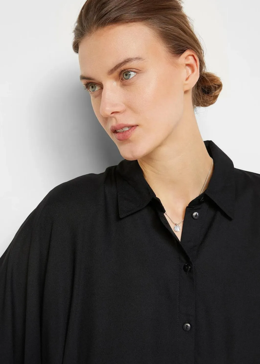 Clearance Blusenkleid aus feiner Viskose Damen Bekleidung·Pullover & Strickjacken|Nachhaltigere Materialien