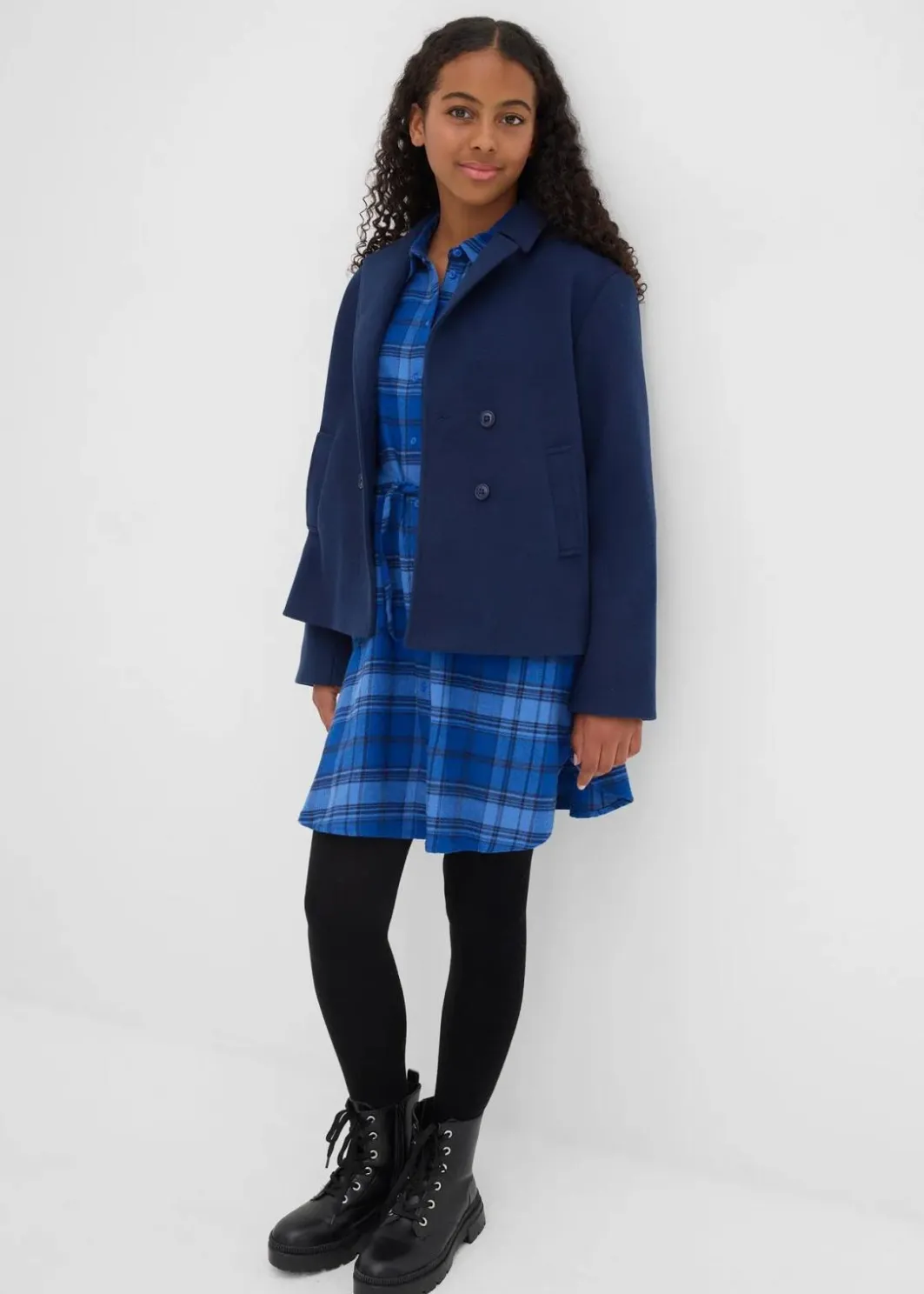 Kinder bonprix Mädchen 9-16 Jahre·Kleider & Jumpsuits|Blusenkleid aus Flanell