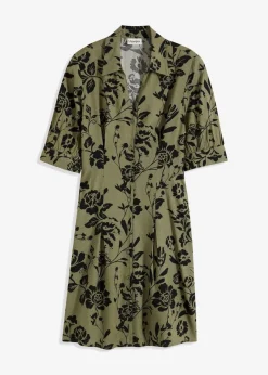 Sale Blusenkleid aus fließender Viskose Damen Kleider|Kurzgrößen