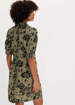 Sale Blusenkleid aus fließender Viskose Damen Kleider|Kurzgrößen
