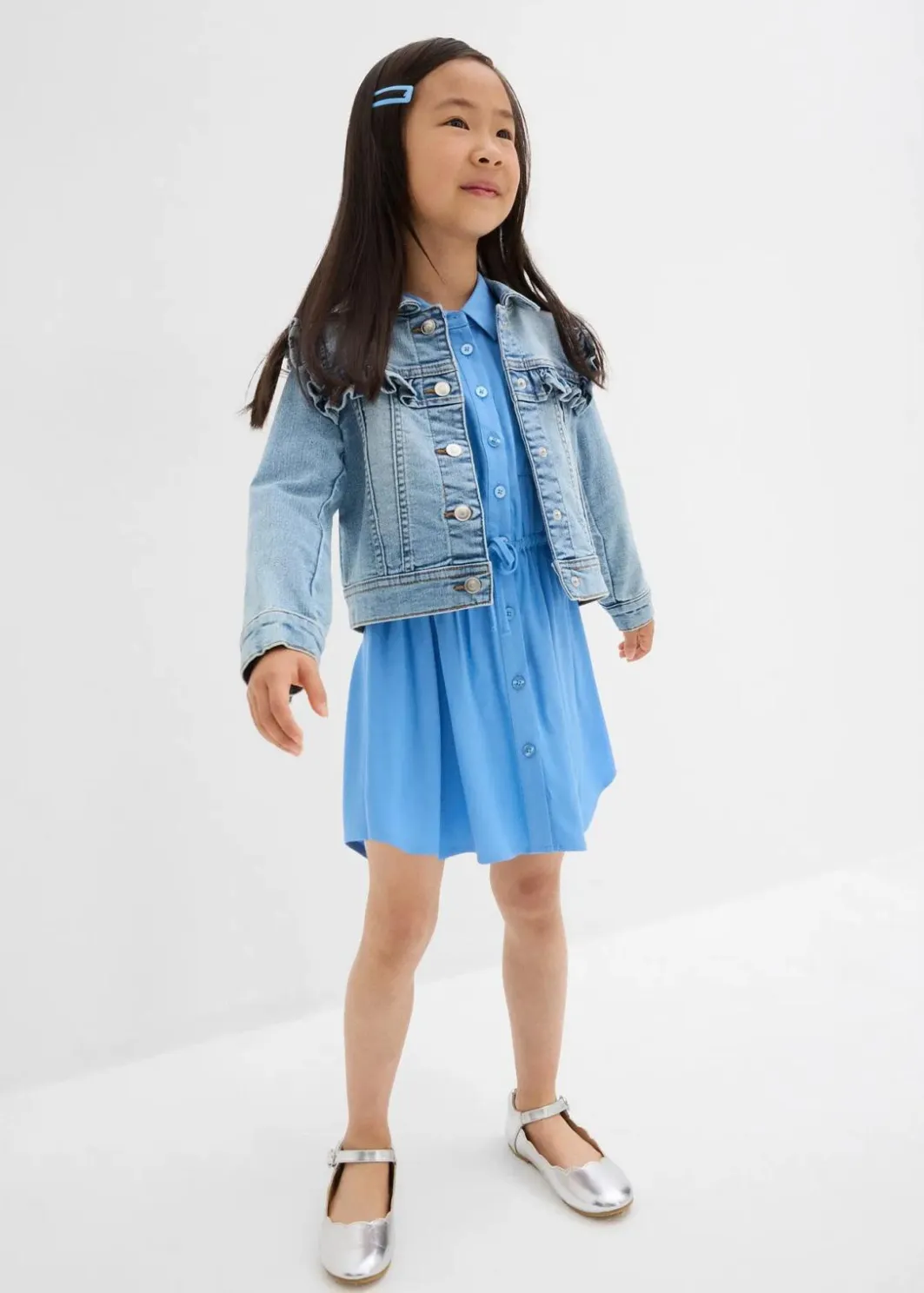 Discount Blusenkleid aus fließender Viskose Kinder Mädchen 2-8 Jahre·Kleider & Röcke