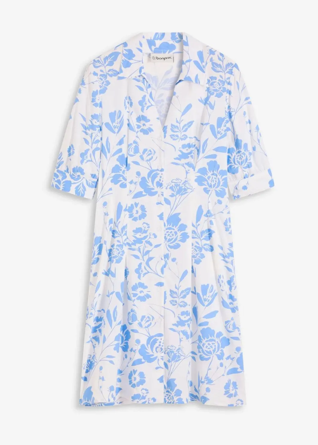 Discount Blusenkleid aus fließender Viskose Damen Kleider|Kurzgrößen