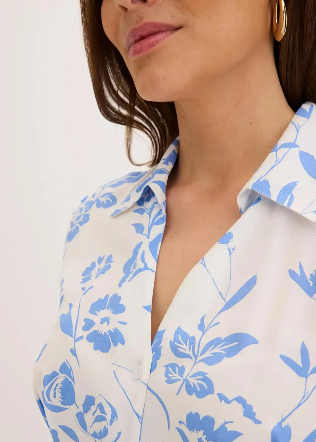 Discount Blusenkleid aus fließender Viskose Damen Kleider|Kurzgrößen