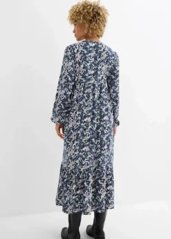 Damen bonprix Kleider|Nachhaltigere Materialien|Blusenkleid aus fließender Viskose