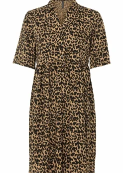 Damen bonprix Kleider|Nachhaltigere Materialien|Blusenkleid aus fließender Viskose