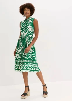 Damen bonprix Bekleidung·Pullover & Strickjacken|Kleider|Blusenkleid aus fließender Viskose