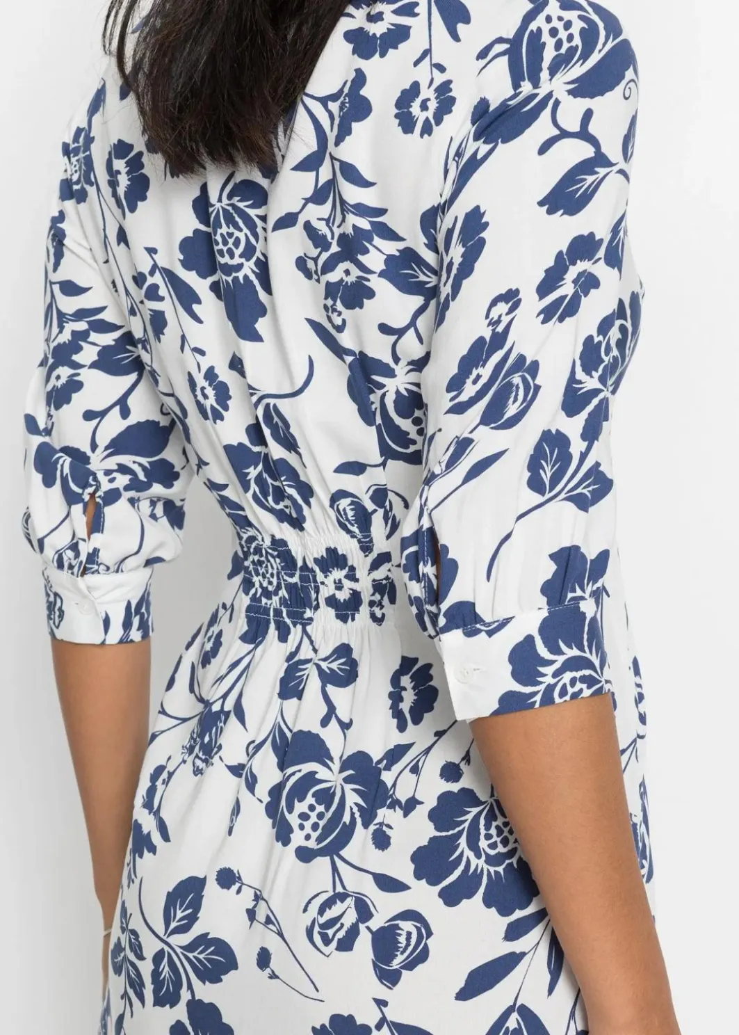 Damen bonprix Kleider|Kurzgrößen|Blusenkleid aus fließender Viskose