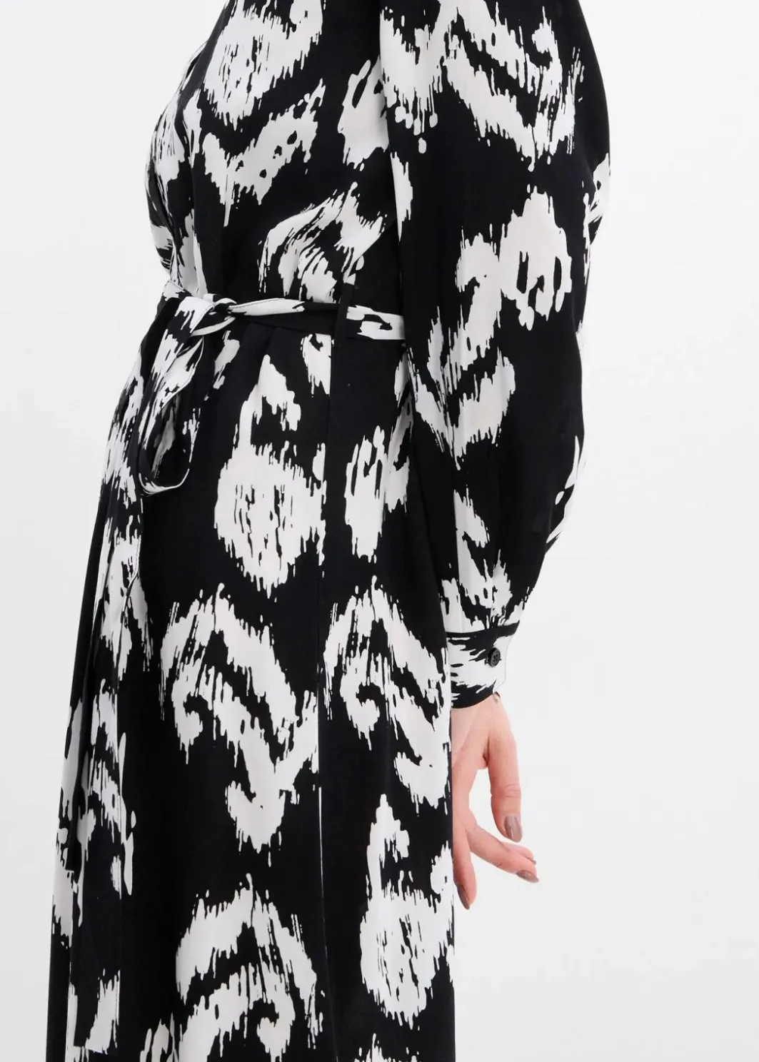 Damen bonprix Bekleidung·Pullover & Strickjacken|Kleider|Blusenkleid aus fließender Viskose
