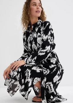 Damen bonprix Bekleidung·Pullover & Strickjacken|Kleider|Blusenkleid aus fließender Viskose