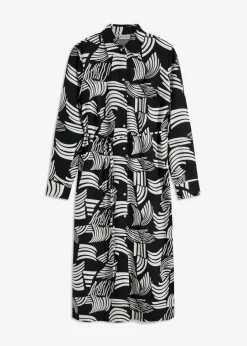 Discount Blusenkleid aus leichtem Leinen-Mix Damen Bekleidung·Pullover & Strickjacken|Kleider