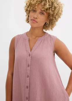 Damen bonprix Kleider|Blusenkleid aus Musselin