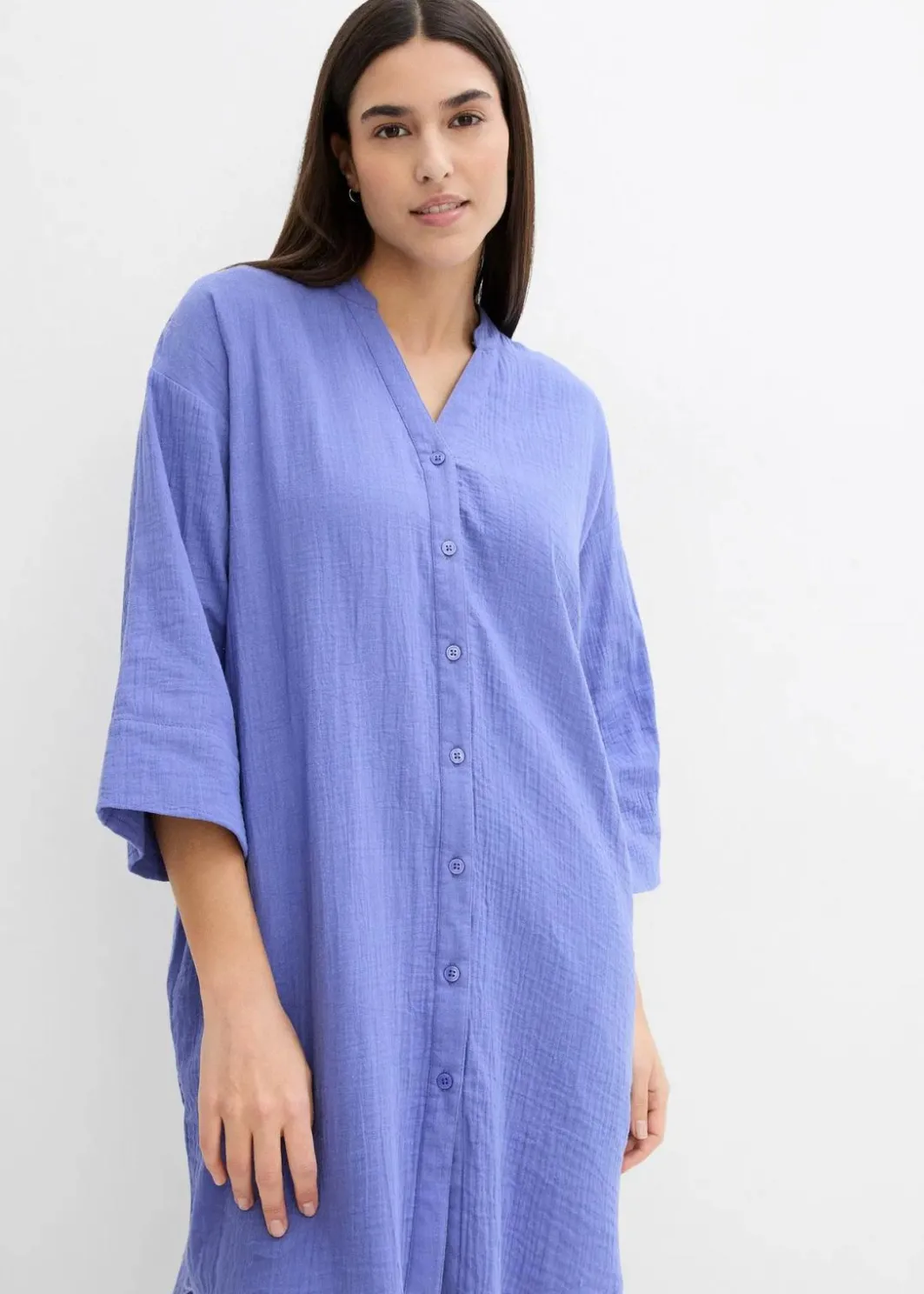 Hot Blusenkleid aus Musselin Damen Kleider|Bekleidung·Pullover & Strickjacken