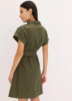 Blusenkleid aus reiner Baumwolle Damen Kleider|Bekleidung·Pullover & Strickjacken