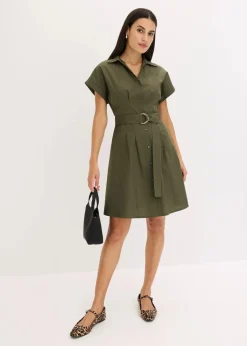 Blusenkleid aus reiner Baumwolle Damen Kleider|Bekleidung·Pullover & Strickjacken
