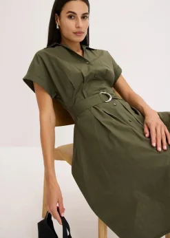 Blusenkleid aus reiner Baumwolle Damen Kleider|Bekleidung·Pullover & Strickjacken