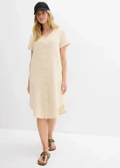 New Blusenkleid aus softem Musselin Damen Kleider|Bekleidung·Pullover & Strickjacken