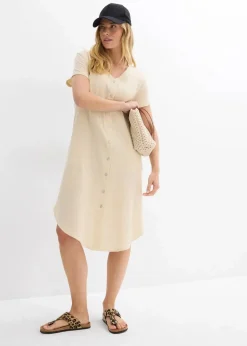New Blusenkleid aus softem Musselin Damen Kleider|Bekleidung·Pullover & Strickjacken