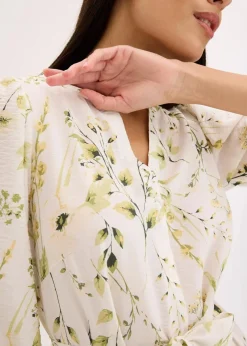 Outlet Blusenkleid aus Viskose-Mix Damen Nachhaltigere Materialien|Kleider