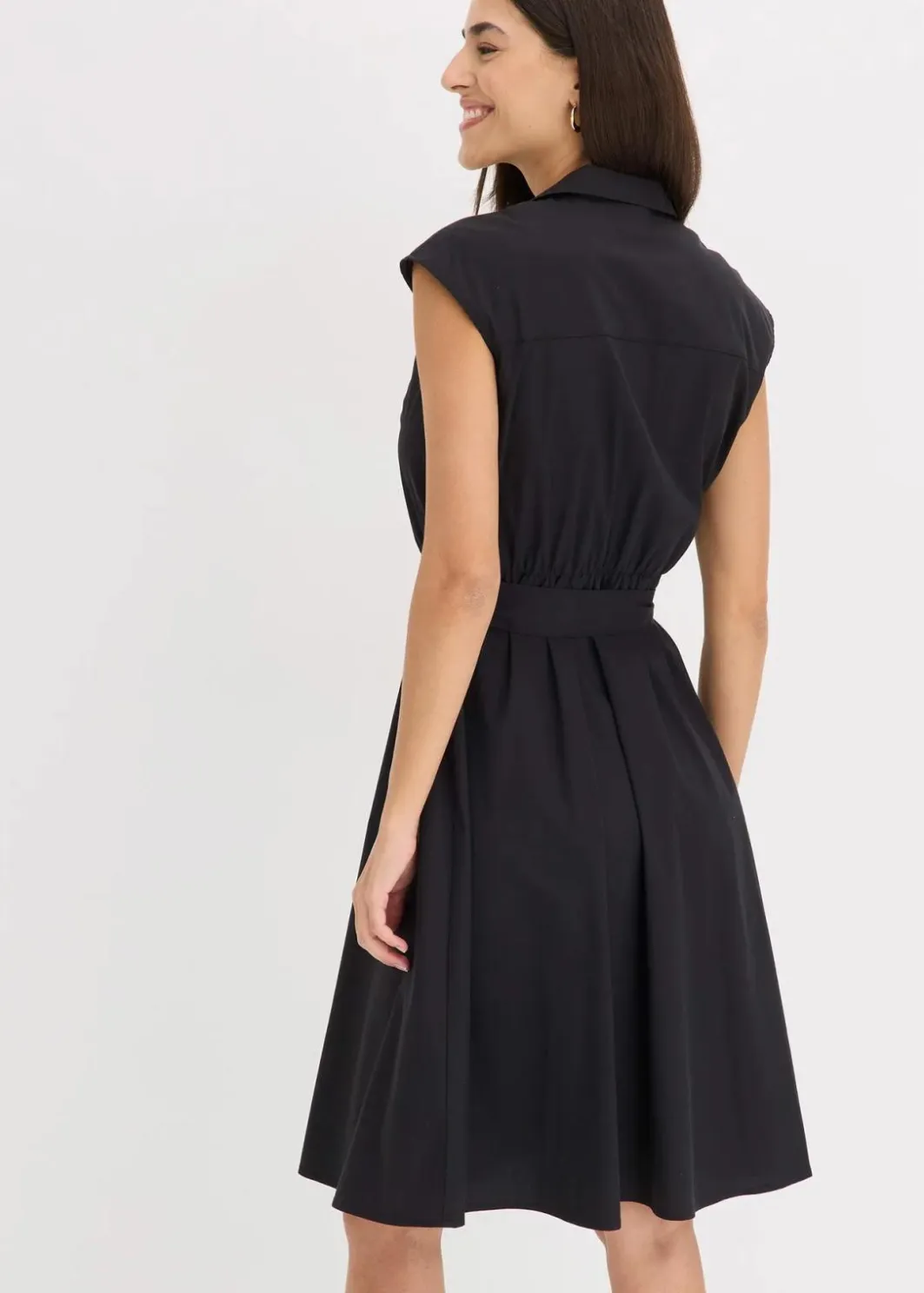 Blusenkleid mit Bindegürtel Damen Bekleidung·Pullover & Strickjacken|Kleider