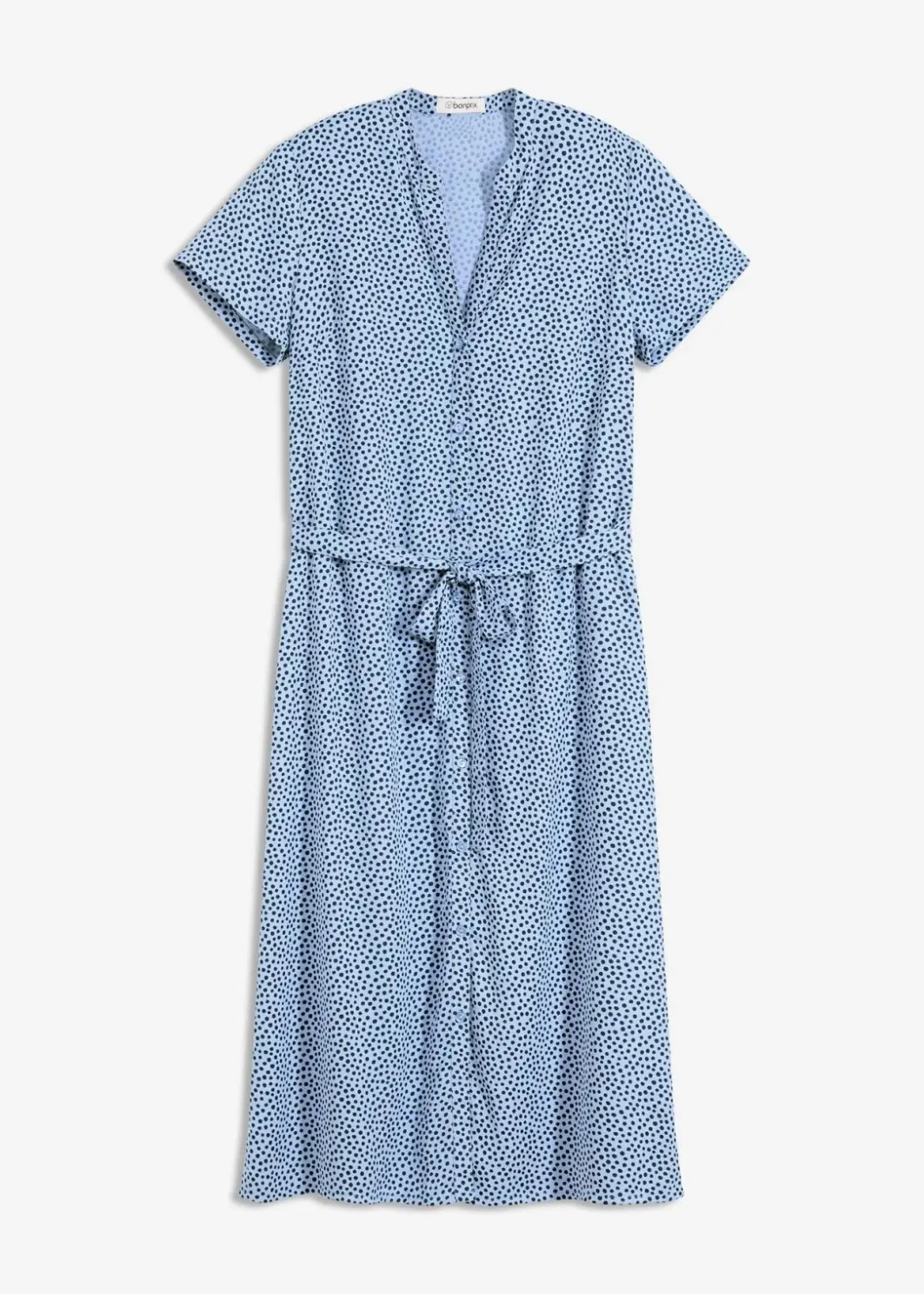 Outlet Blusenkleid mit Pünktchen Damen Kleider|Bekleidung·Pullover & Strickjacken