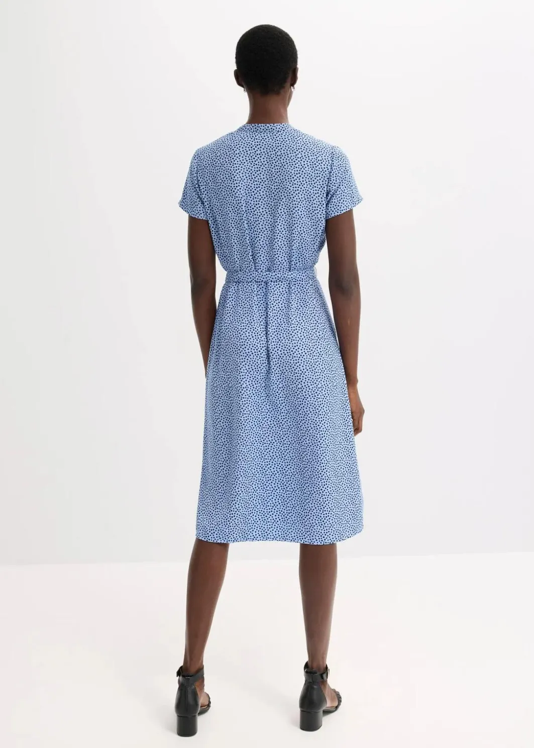 Outlet Blusenkleid mit Pünktchen Damen Kleider|Bekleidung·Pullover & Strickjacken