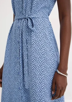 Outlet Blusenkleid mit Pünktchen Damen Kleider|Bekleidung·Pullover & Strickjacken