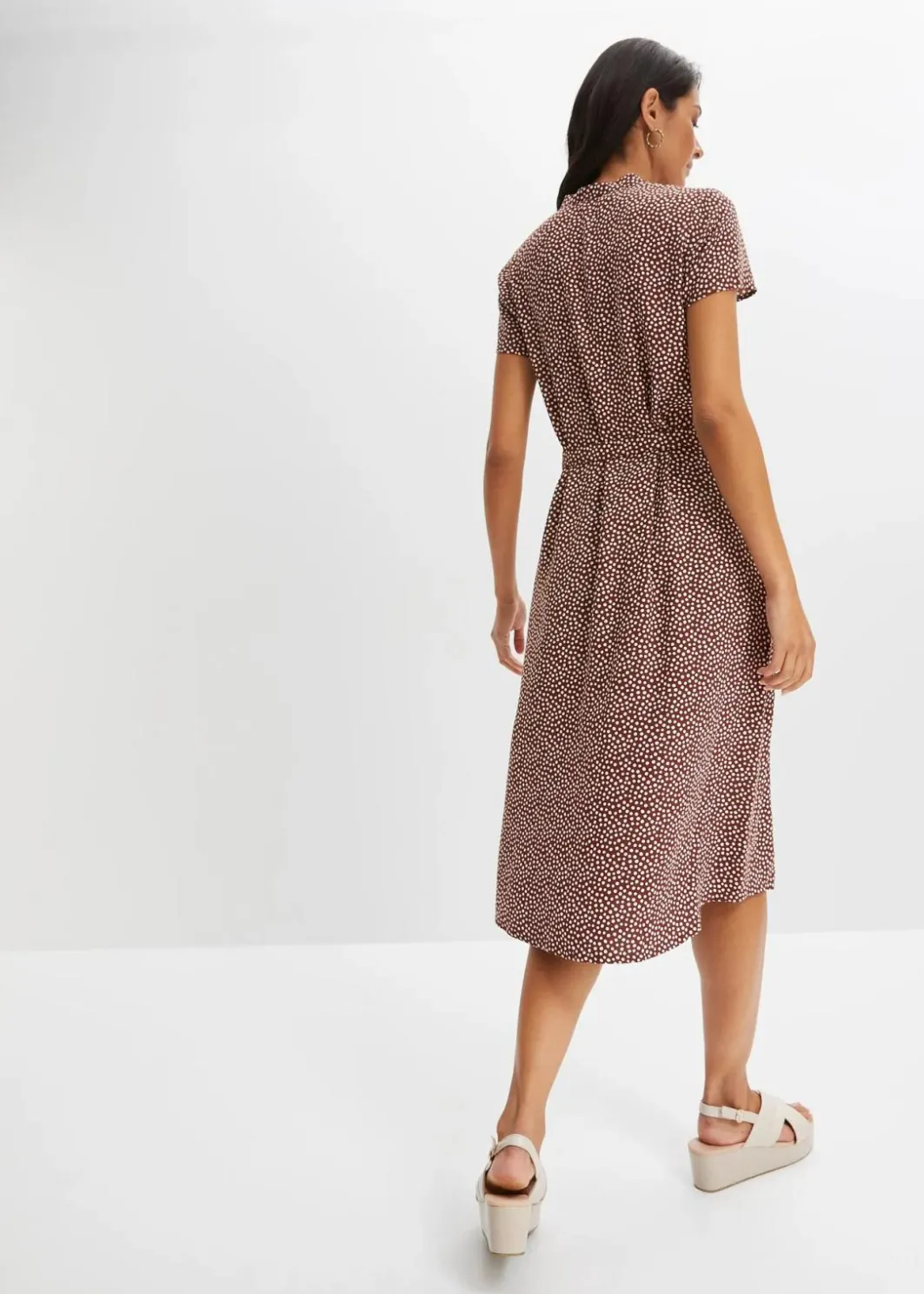 Outlet Blusenkleid mit Pünktchen Damen Bekleidung·Pullover & Strickjacken|Kleider