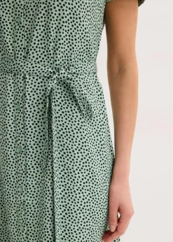 Clearance Blusenkleid mit Pünktchen Damen Kleider|Bekleidung·Pullover & Strickjacken