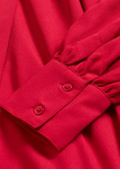 Damen bonprix Kleider|Nachhaltigere Materialien|Blusenkleid mit Schluppenkragen