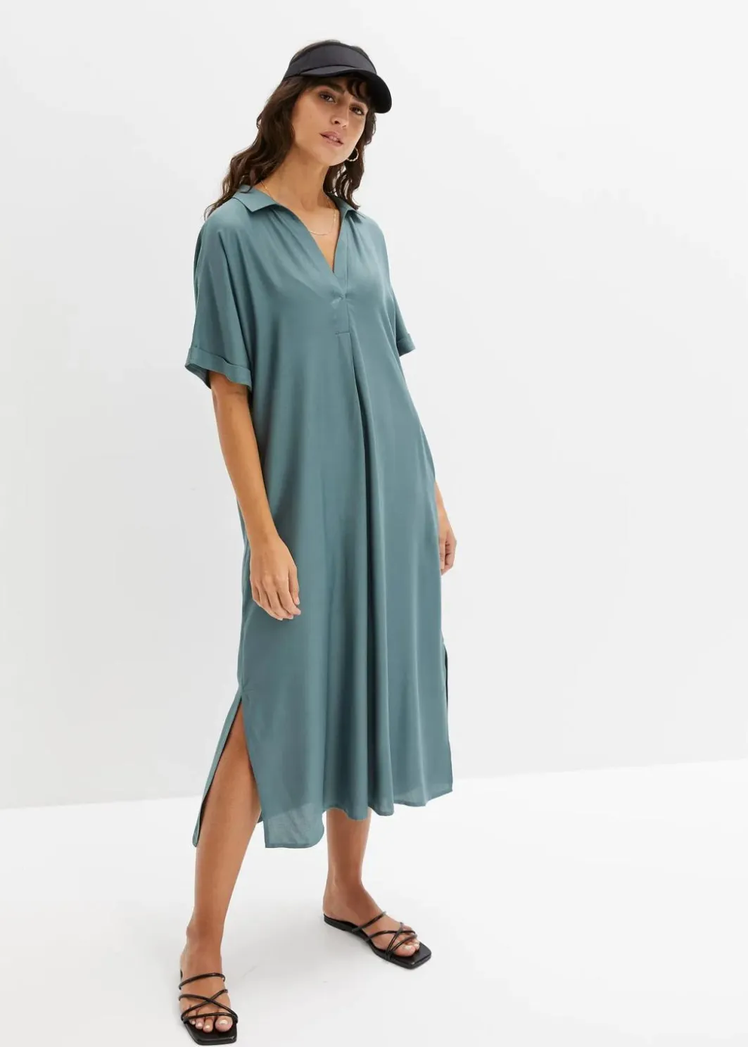 Hot Blusenkleid mit Taschen Damen Bekleidung·Pullover & Strickjacken|Kleider