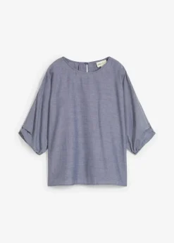 Damen bonprix Blusen & Tuniken|Bekleidung·Jacken & Mäntel|Blusenshirt aus reiner Baumwolle