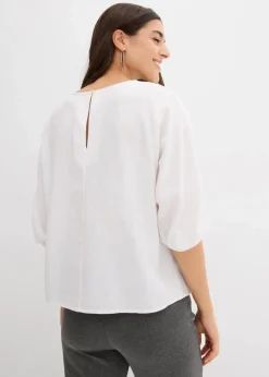 Damen bonprix Bekleidung·Jacken & Mäntel|Blusen & Tuniken|Blusenshirt aus reiner Baumwolle