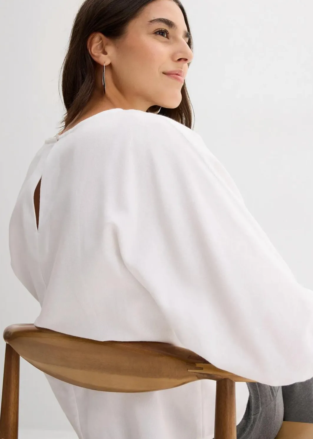 Damen bonprix Bekleidung·Jacken & Mäntel|Blusen & Tuniken|Blusenshirt aus reiner Baumwolle
