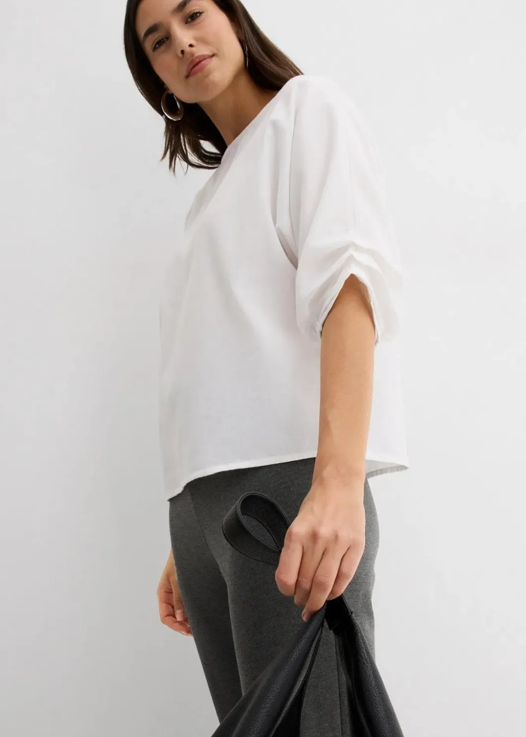 Damen bonprix Bekleidung·Jacken & Mäntel|Blusen & Tuniken|Blusenshirt aus reiner Baumwolle