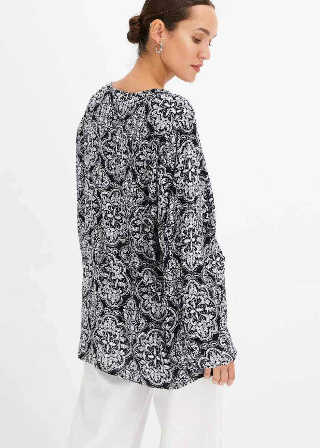 Online Blusenshirt aus strukturierter Viskose Damen Blusen & Tuniken|Nachhaltigere Materialien