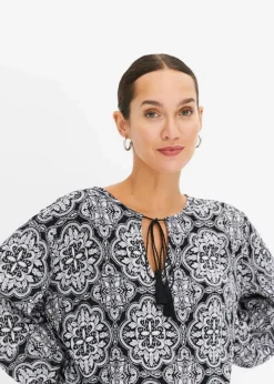 Online Blusenshirt aus strukturierter Viskose Damen Blusen & Tuniken|Nachhaltigere Materialien