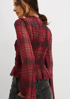 Damen bonprix Blusen & Tuniken|Blusenshirt mit Smokeinsatz