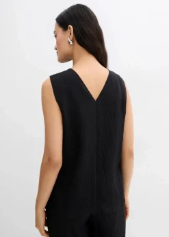 Damen bonprix Bekleidung·Jacken & Mäntel|Zweiteiler & Sets|Blusentop aus Crinkle-Viskose-Mix