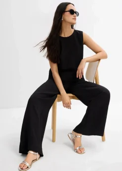 Damen bonprix Bekleidung·Jacken & Mäntel|Zweiteiler & Sets|Blusentop aus Crinkle-Viskose-Mix