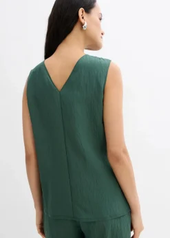 Outlet Blusentop aus Crinkle-Viskose-Mix Damen Shirts & Tops|Blusen & Tuniken