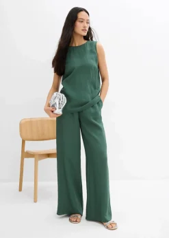 Outlet Blusentop aus Crinkle-Viskose-Mix Damen Shirts & Tops|Blusen & Tuniken