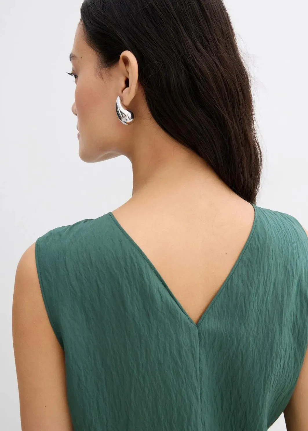 Outlet Blusentop aus Crinkle-Viskose-Mix Damen Shirts & Tops|Blusen & Tuniken