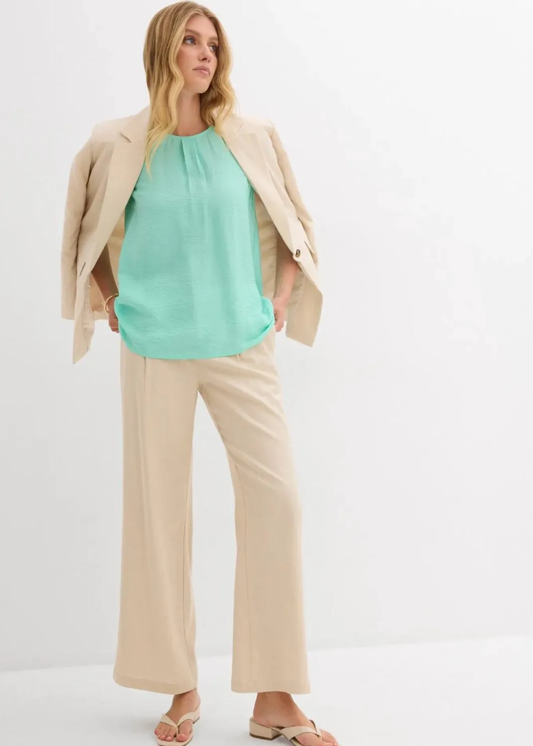 Clearance Blusentop aus fließendem Viskose-Mix Damen Bekleidung·Jacken & Mäntel|Blusen & Tuniken