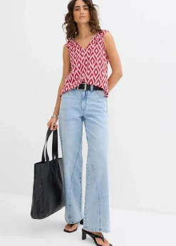 Damen bonprix Bekleidung·Jacken & Mäntel|Blusen & Tuniken|Blusentop aus fließender Viskose