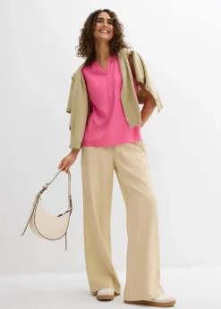 Hot Blusentop aus fließender Viskose Damen Bekleidung·Jacken & Mäntel|Blusen & Tuniken