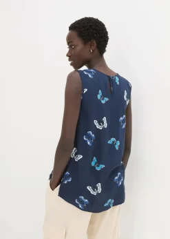 Online Blusentop aus fließender Viskose Damen Shirts & Tops|Blusen & Tuniken