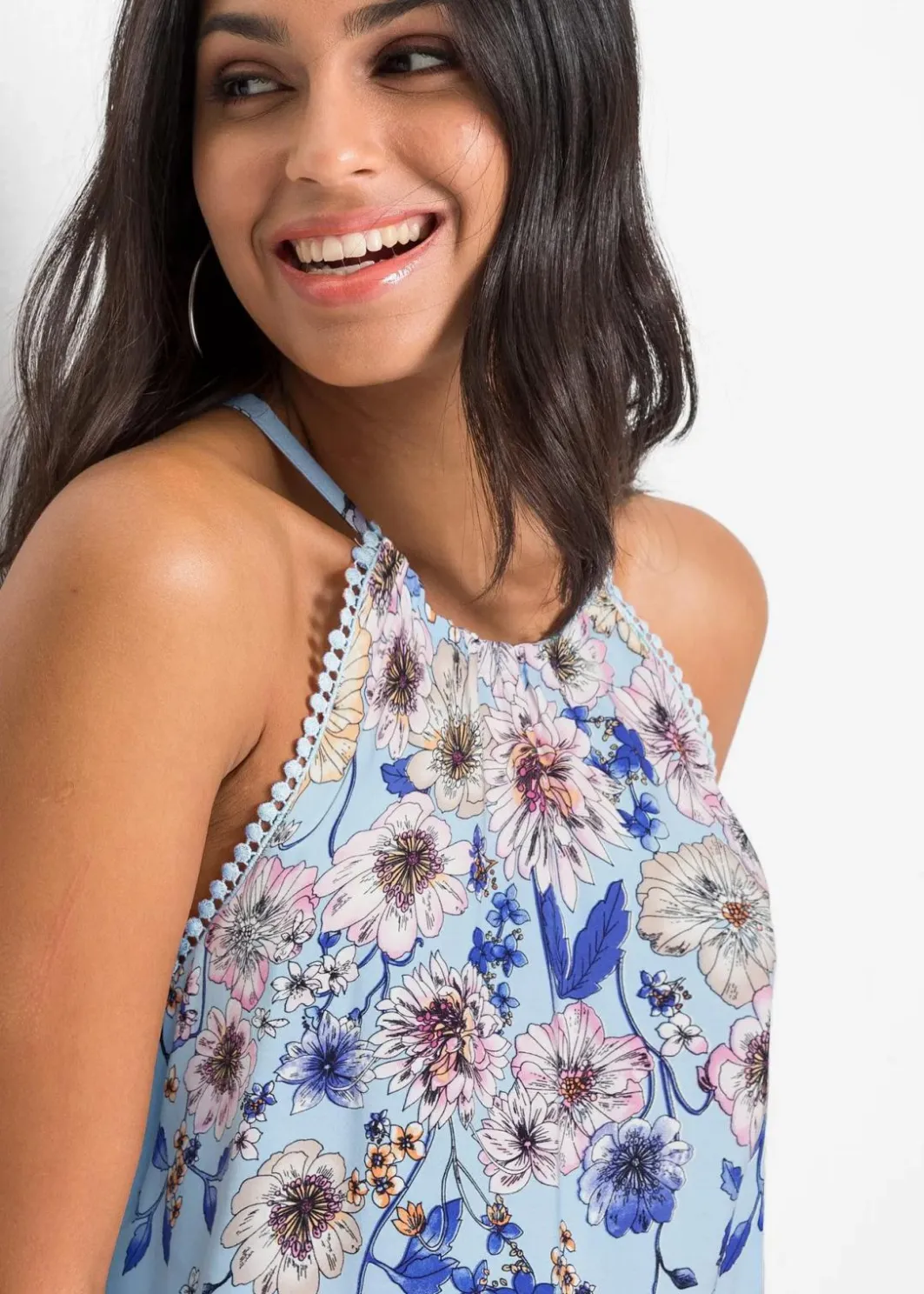 Damen bonprix Bekleidung·Jacken & Mäntel|Blusen & Tuniken|Blusentop aus fließender Viskose