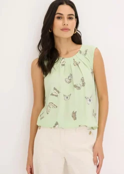 Damen bonprix Bekleidung·Jacken & Mäntel|Blusen & Tuniken|Blusentop aus fließender Viskose